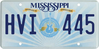 MS license plate HVI445