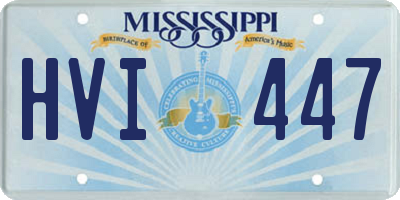 MS license plate HVI447