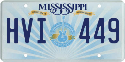 MS license plate HVI449