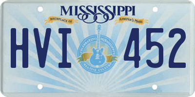 MS license plate HVI452