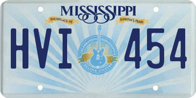 MS license plate HVI454