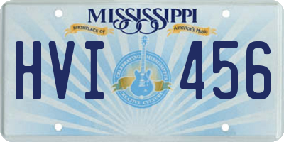 MS license plate HVI456