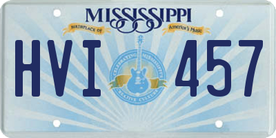 MS license plate HVI457