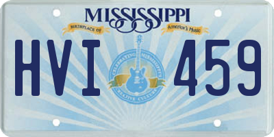 MS license plate HVI459