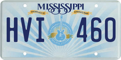 MS license plate HVI460