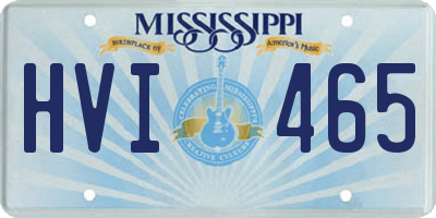 MS license plate HVI465