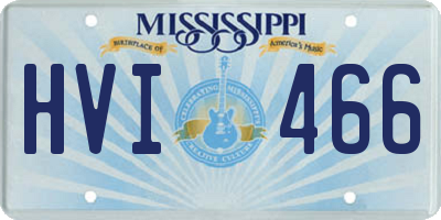 MS license plate HVI466