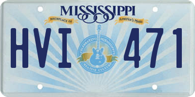 MS license plate HVI471