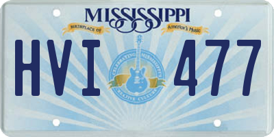 MS license plate HVI477