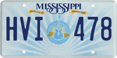 MS license plate HVI478