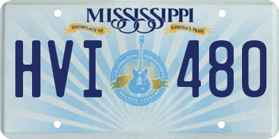MS license plate HVI480