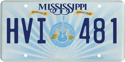 MS license plate HVI481