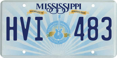 MS license plate HVI483