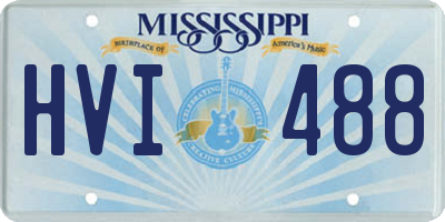 MS license plate HVI488