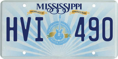 MS license plate HVI490