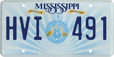 MS license plate HVI491