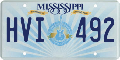 MS license plate HVI492