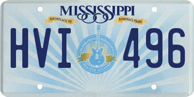 MS license plate HVI496