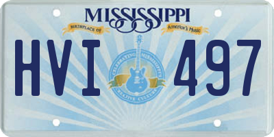 MS license plate HVI497