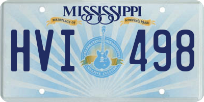 MS license plate HVI498