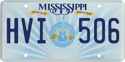 MS license plate HVI506