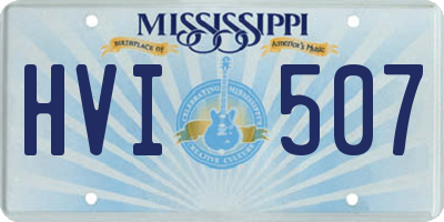 MS license plate HVI507