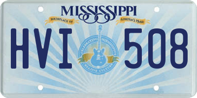 MS license plate HVI508