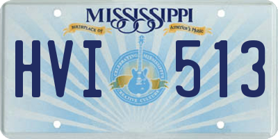 MS license plate HVI513