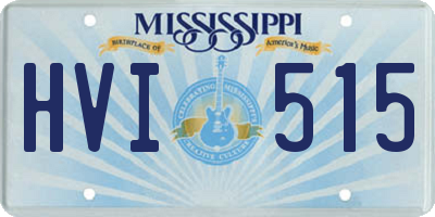 MS license plate HVI515