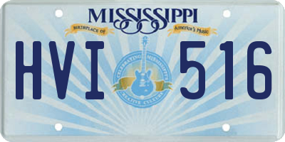 MS license plate HVI516
