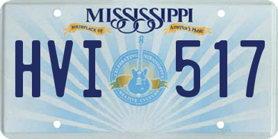MS license plate HVI517