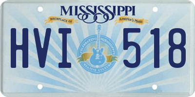 MS license plate HVI518