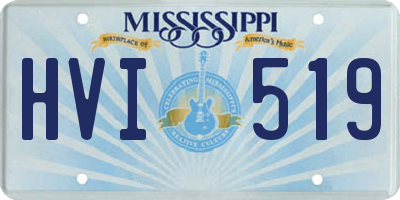 MS license plate HVI519
