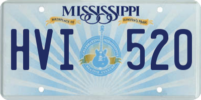 MS license plate HVI520