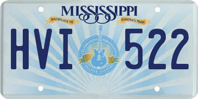 MS license plate HVI522