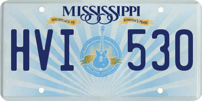 MS license plate HVI530