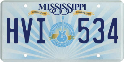 MS license plate HVI534
