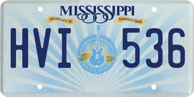 MS license plate HVI536