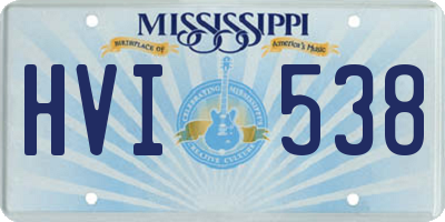 MS license plate HVI538