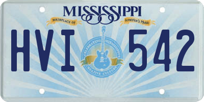 MS license plate HVI542