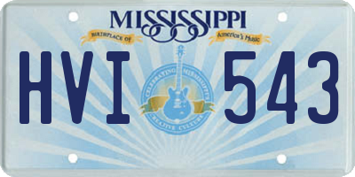 MS license plate HVI543