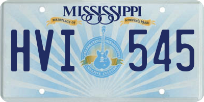 MS license plate HVI545