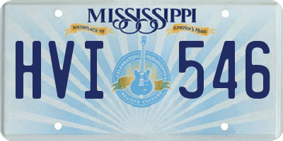 MS license plate HVI546