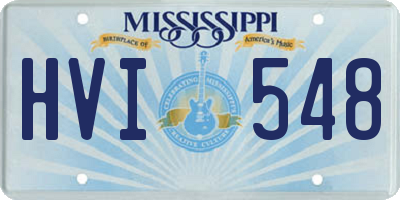 MS license plate HVI548