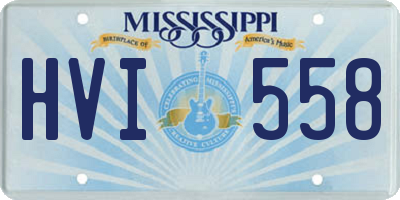 MS license plate HVI558