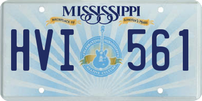 MS license plate HVI561