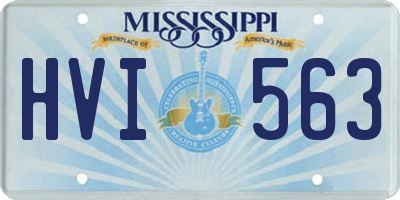 MS license plate HVI563