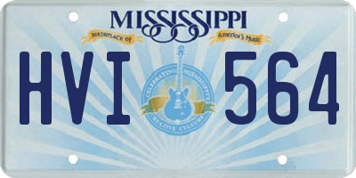 MS license plate HVI564