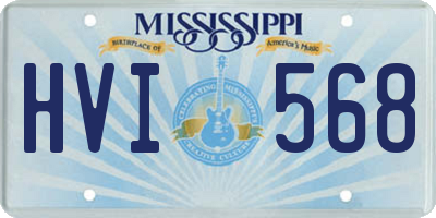 MS license plate HVI568