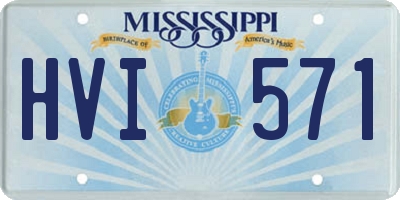 MS license plate HVI571